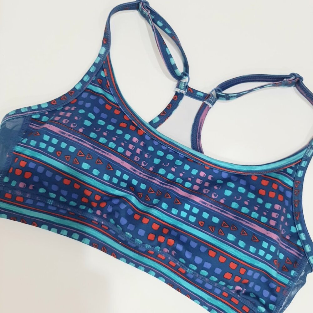 Pinup girl retro colourful y2k sports yoga bra
